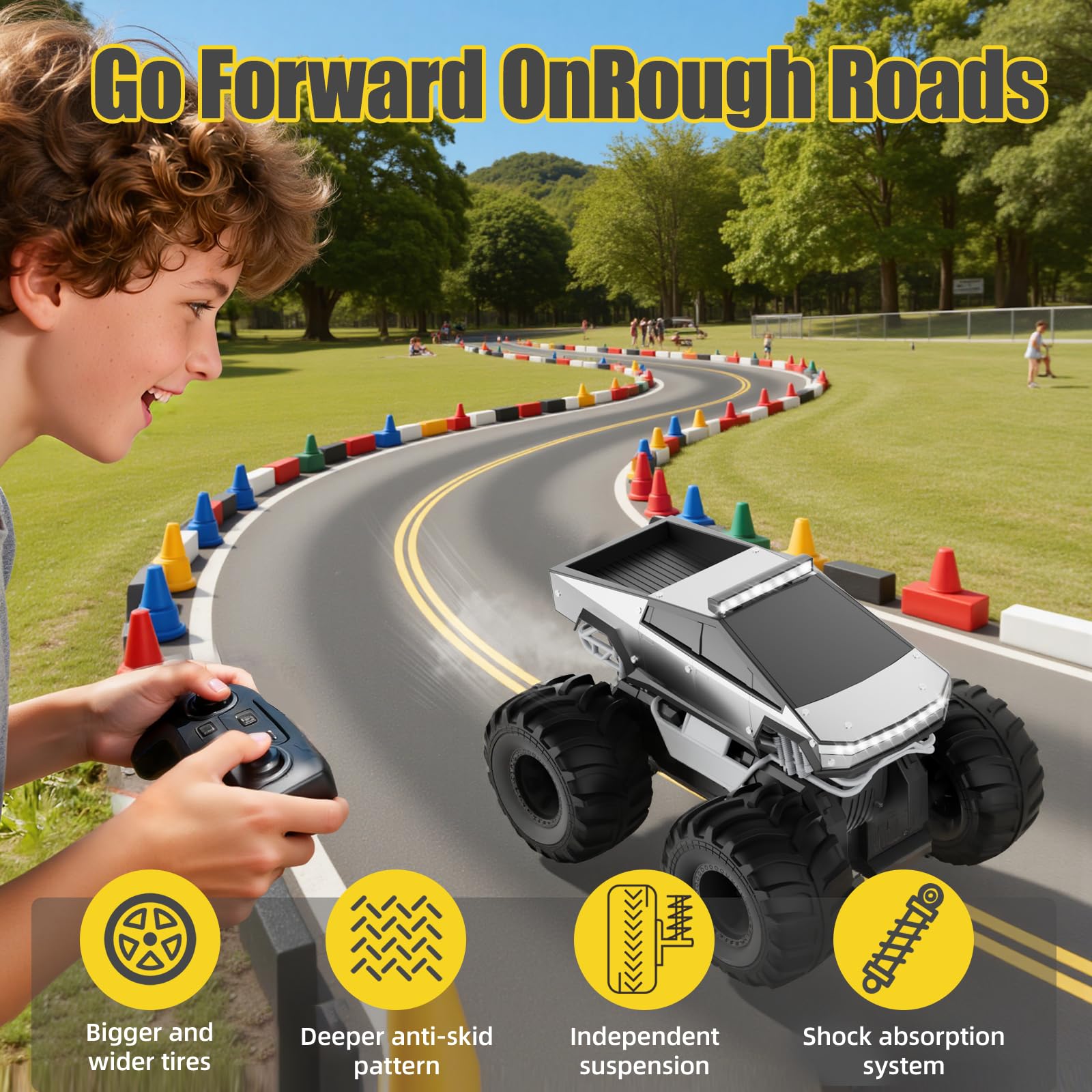 Cokzer Cyber Truck waterproof electronics enable water crossing.