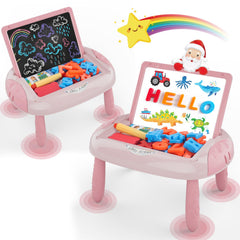 Cokzer doodle drawing board for toddlers in pink red finish, ideal for early learning