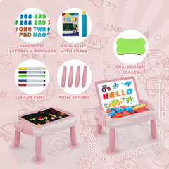 Cokzer double-sided magnetic board with letters and numbers for imaginative play