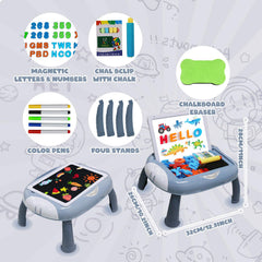 Cokzer double-sided whiteboard offers creative art and basic math practice.