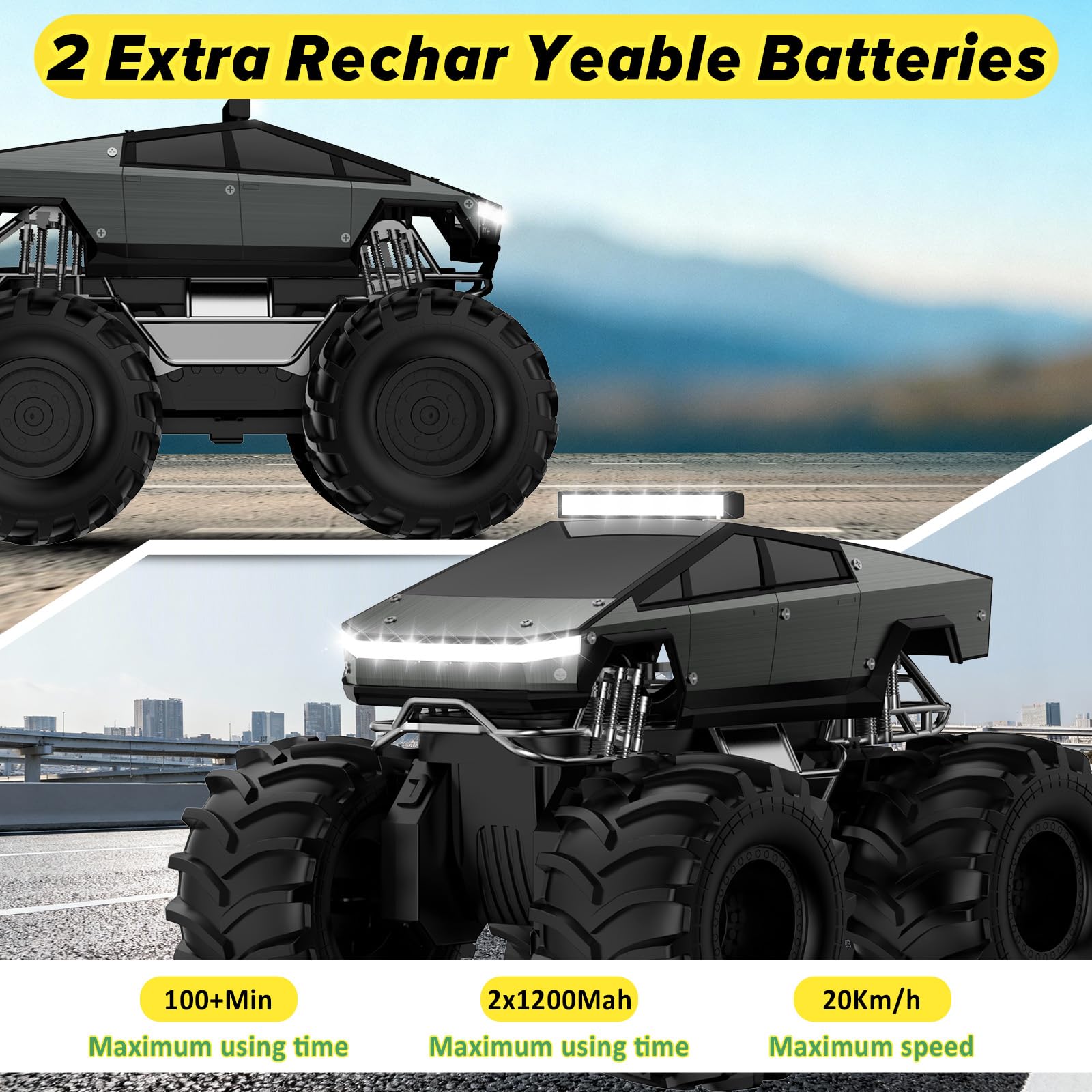Cokzer RC Car waterproof electronics enable play near water.