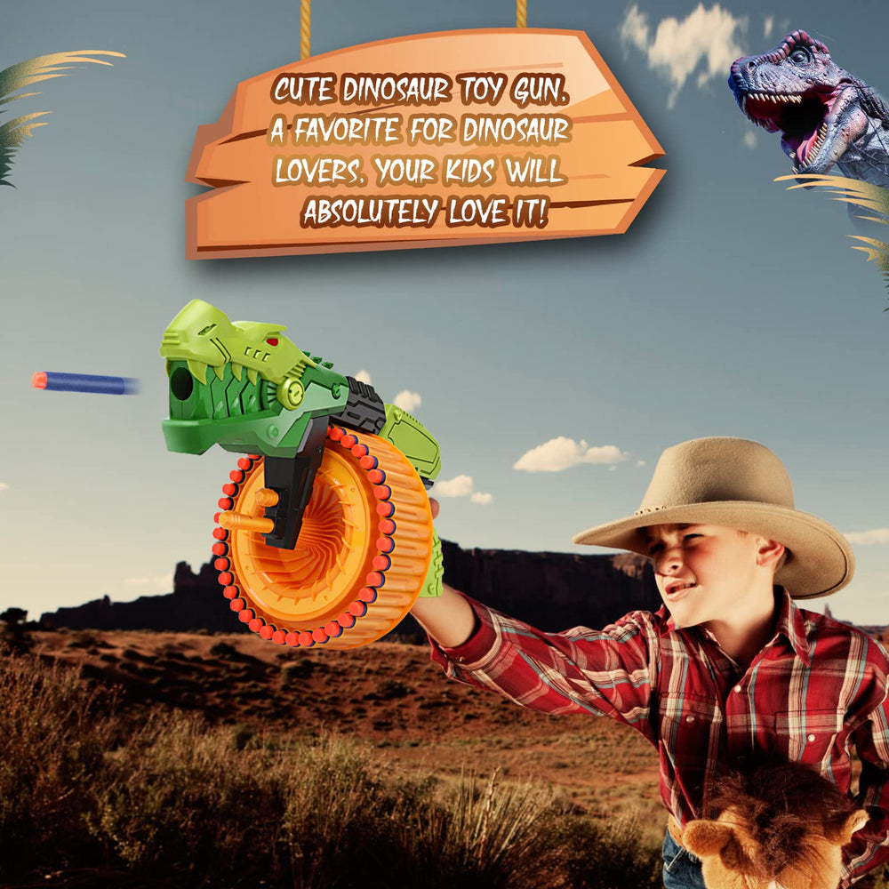 Coldfire Dino Blaster shown for versatile indoor and outdoor play.