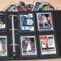 CollectHall top-loader sleeves 3-ring binder compatibility with standard binder holes.