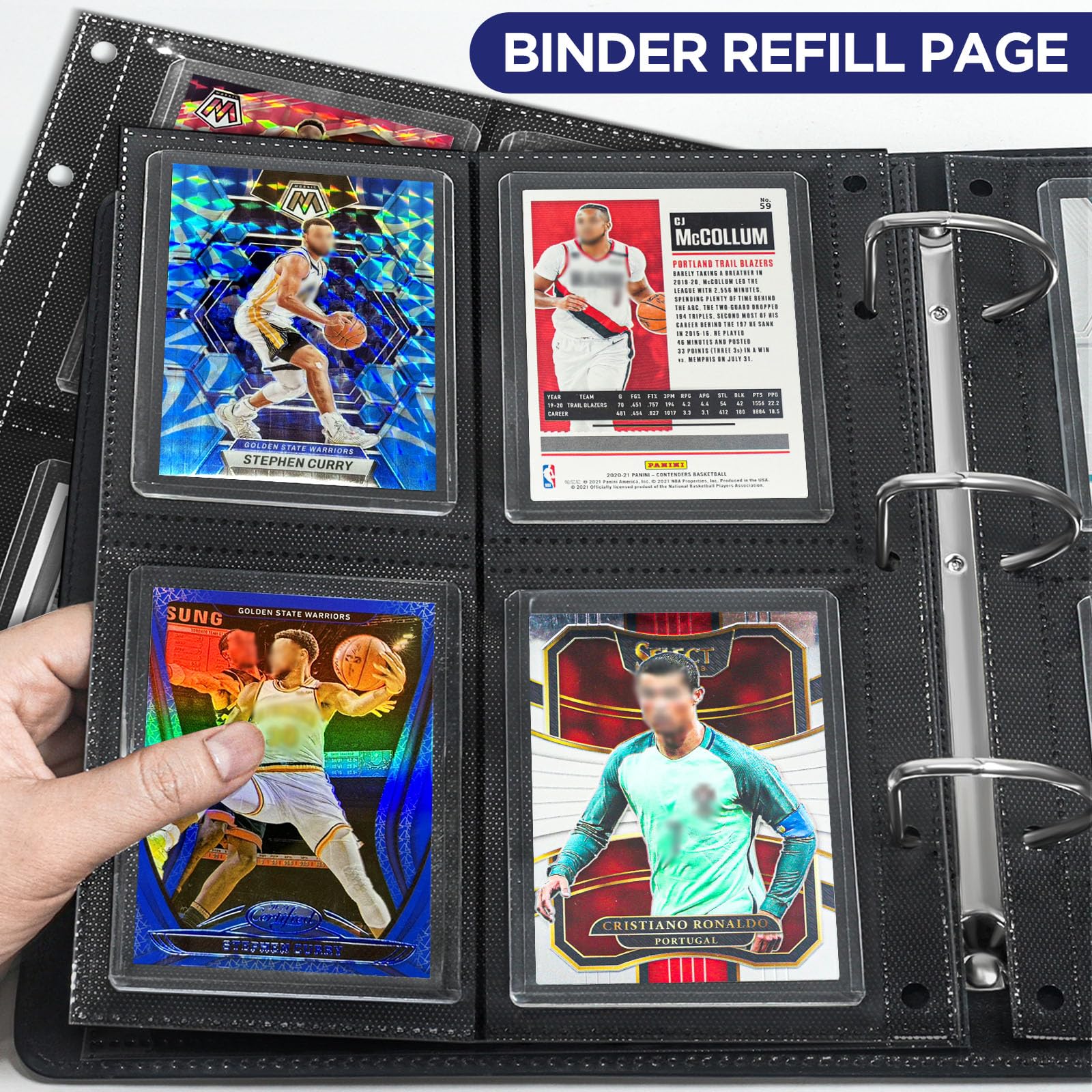 CollectHall top-loader sleeves side-loading design facilitates easy insertion and removal.