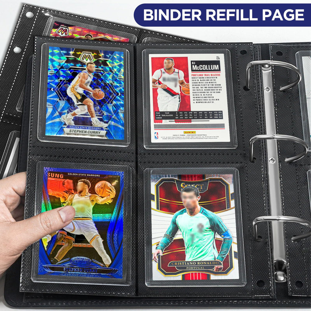 CollectHall top-loader sleeves side-loading design facilitates easy insertion and removal.