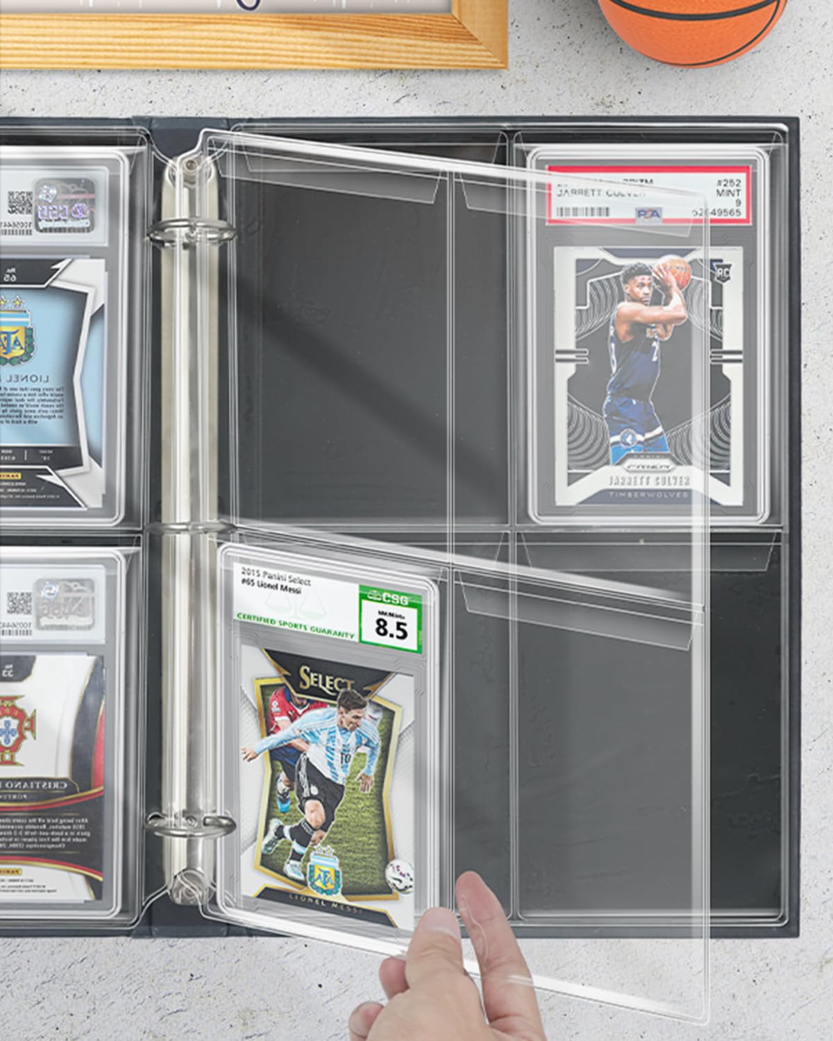 CollectHall transparent PVC material keeps graded cards clearly visible.