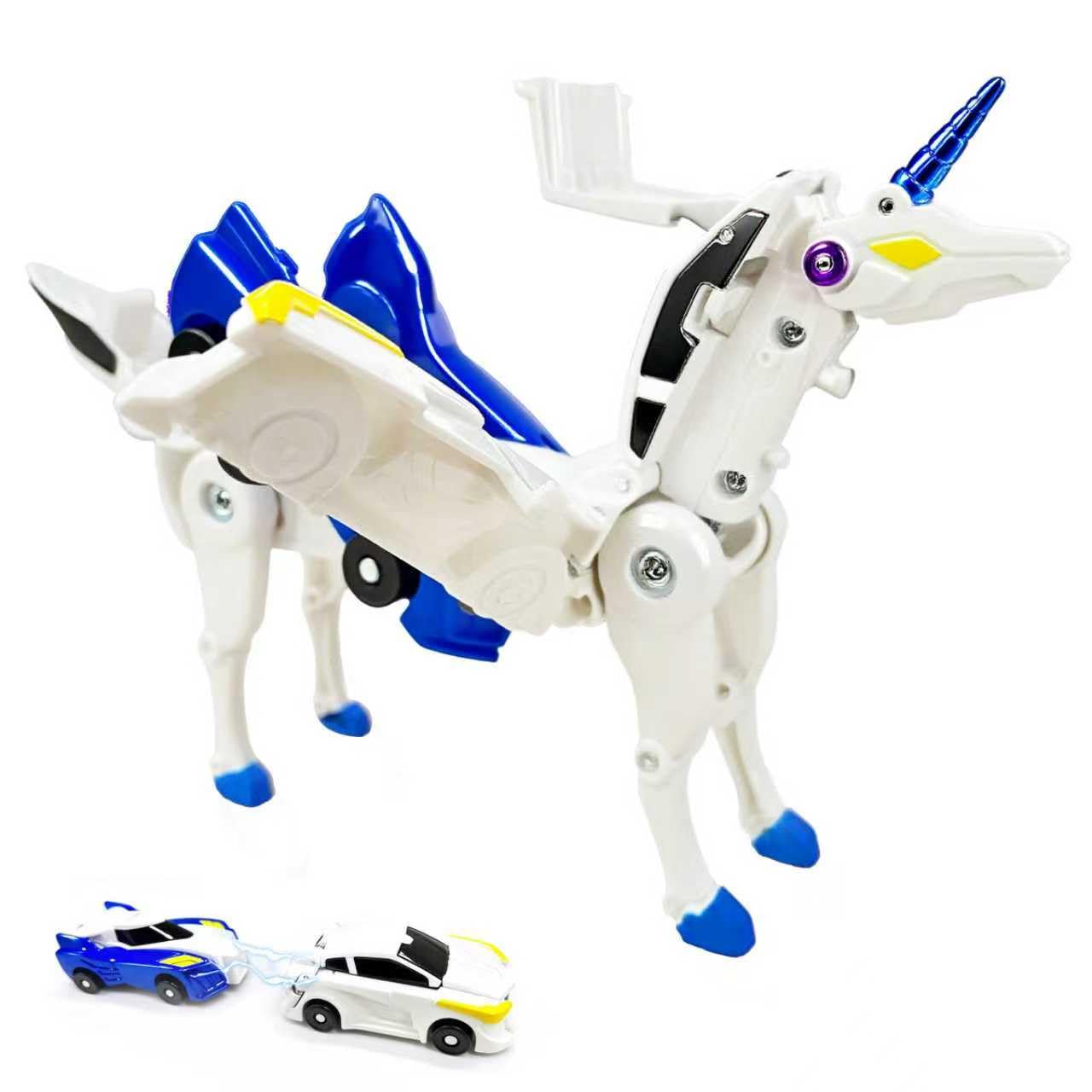 Collision Transforming Unicorn Car Toy – crash sequence for dynamic play