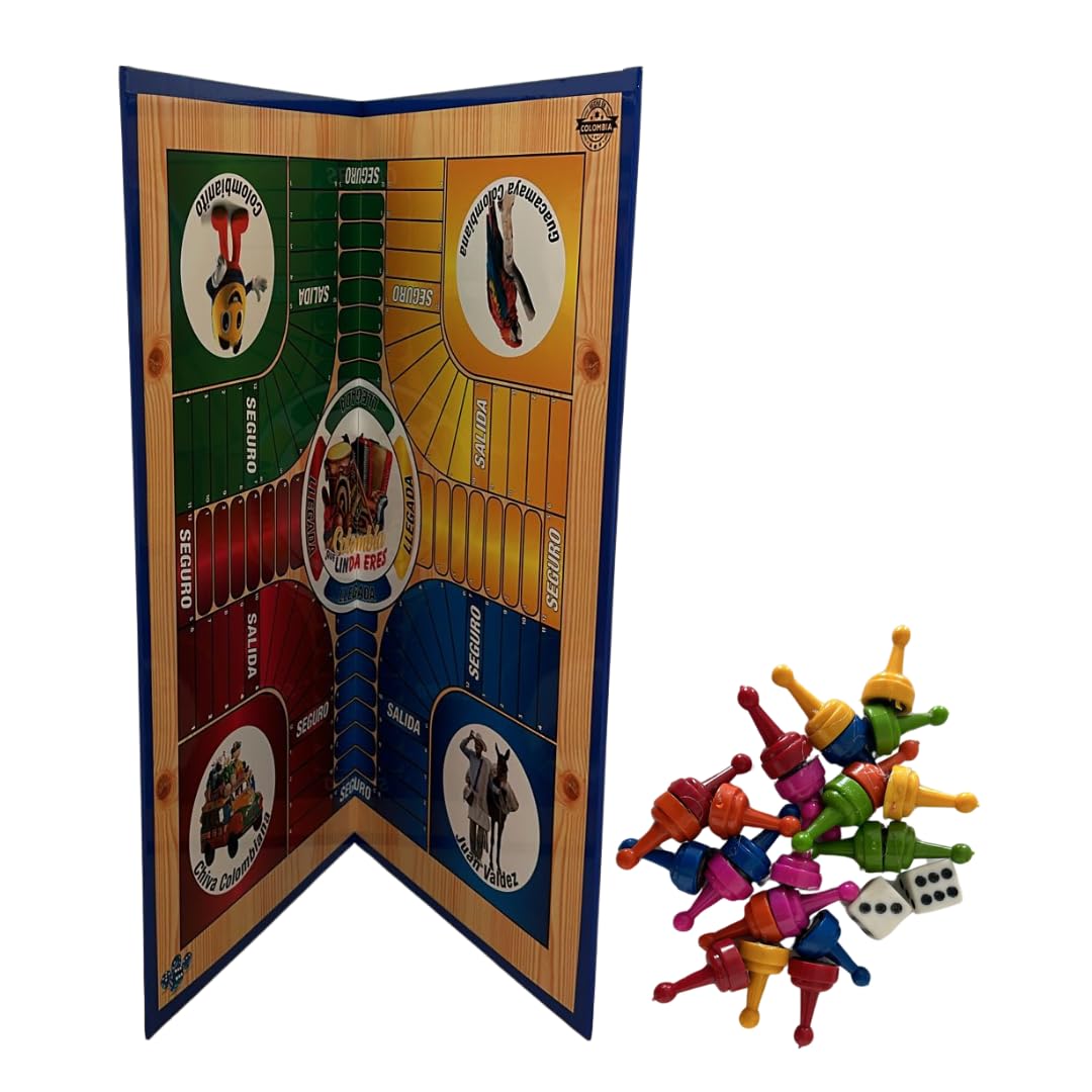 Colombian Parques Magnetic double-sided board offers varied gameplay options.