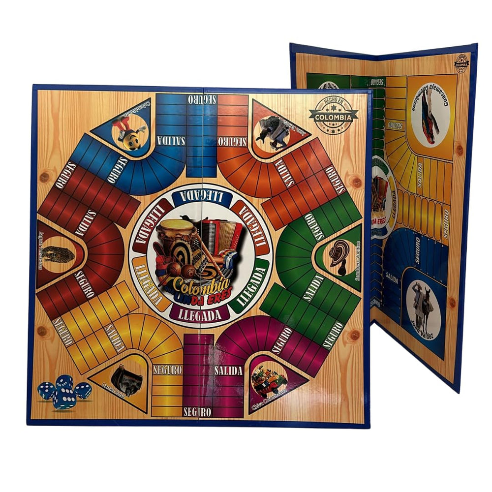 Colombian Parques Magnetic magnetic pieces stay in place during play.