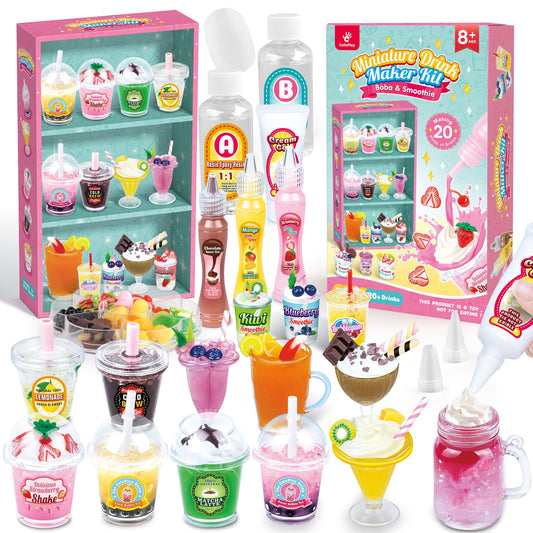 ColoPlay miniature drink kit contents with colorful pieces for imaginative pretend play.