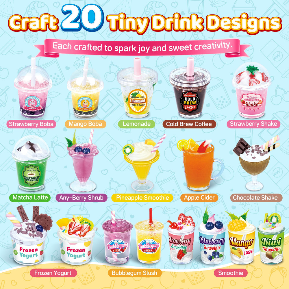 ColoPlay miniature drink making set enabling creative crafting sessions.