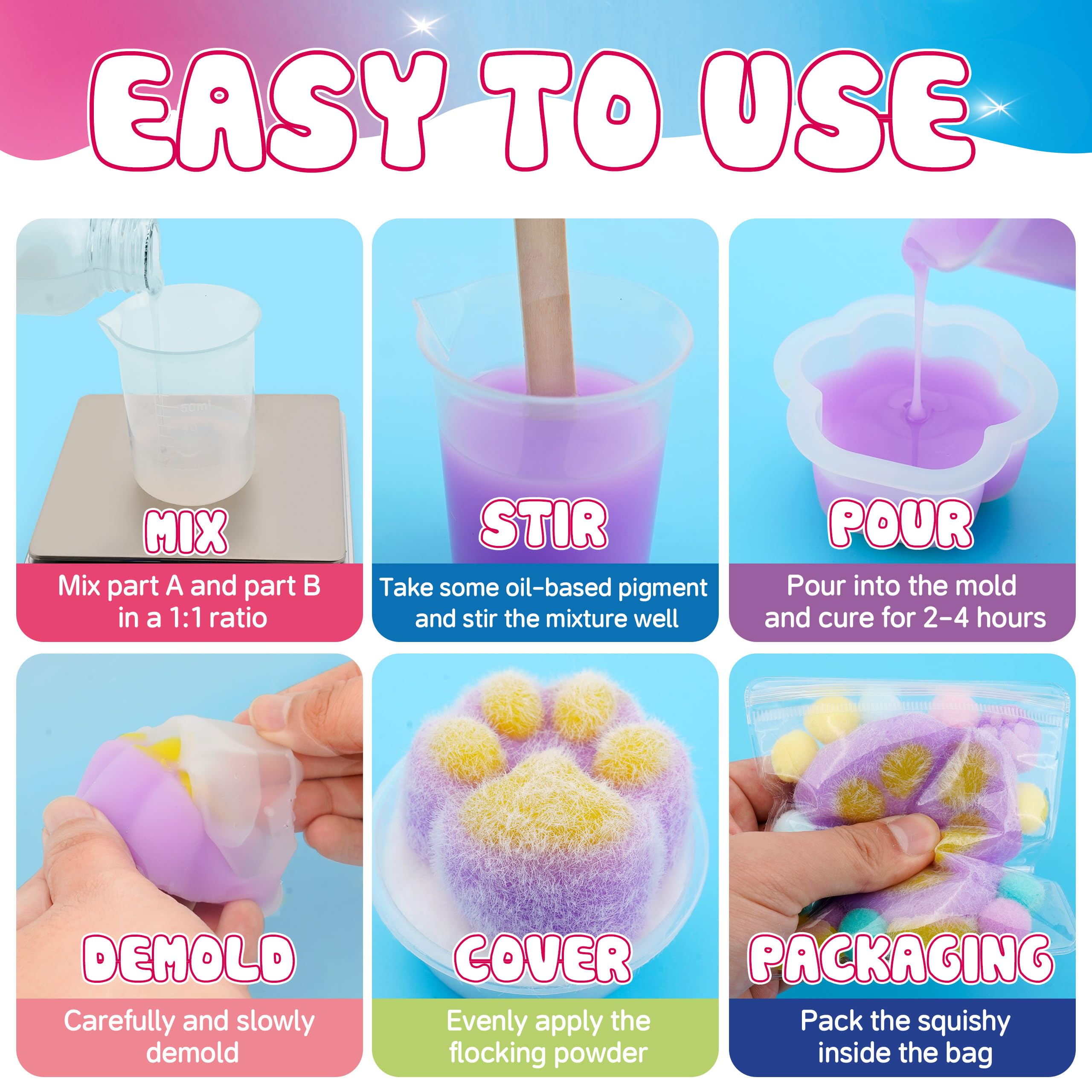 ColoPlay Taba Squishy Kit color pastes for vivid, personalized colors.