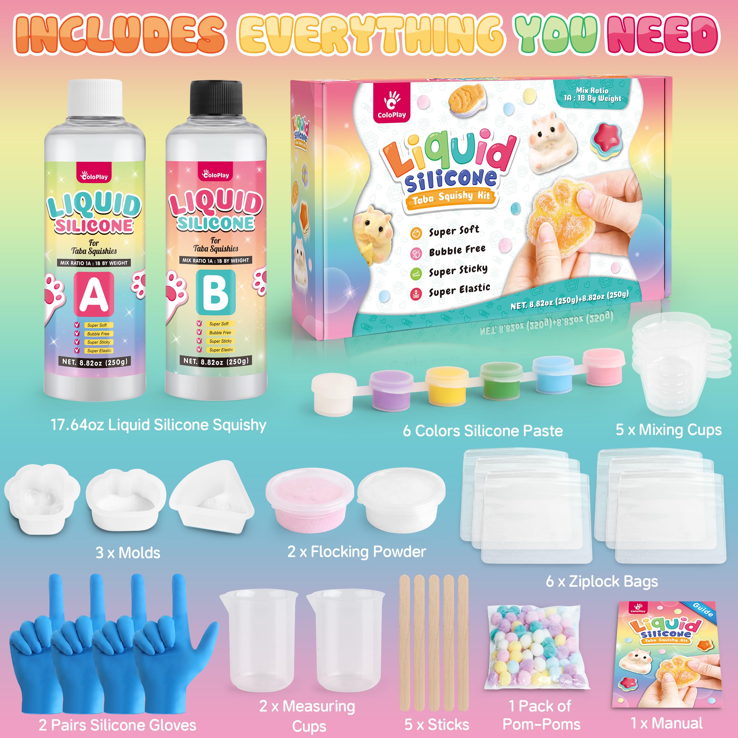 ColoPlay Taba Squishy Kit illustrated guide assists beginners with step-by-step visuals.