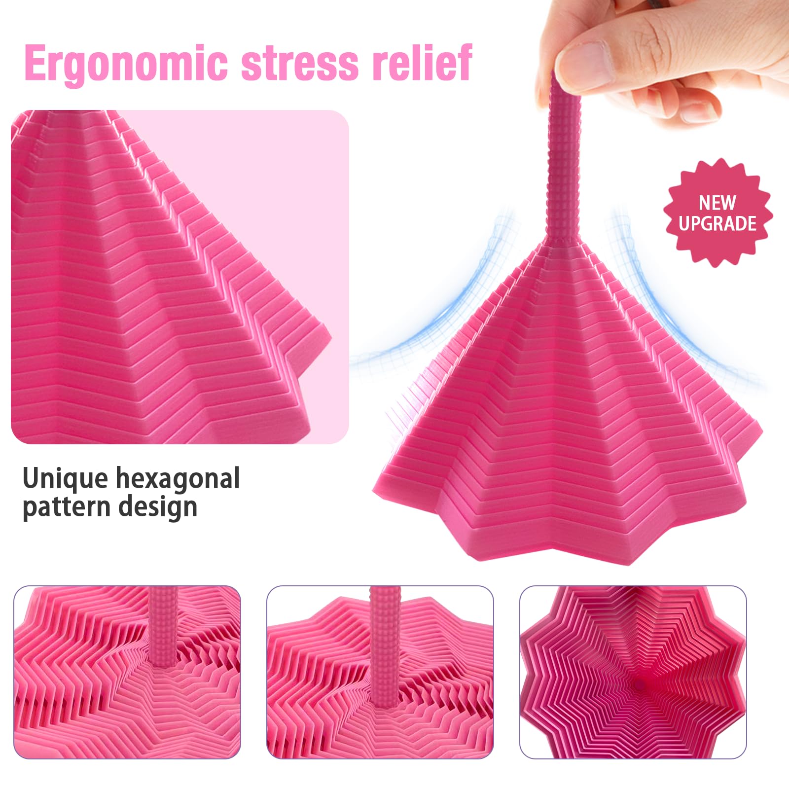 Colorful 3D Printed Expanded Sensory Fidget Star ergonomic design for comfortable handling.