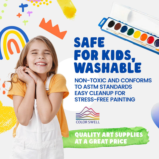 Colorswell wood brushes included for precise painting and blending.