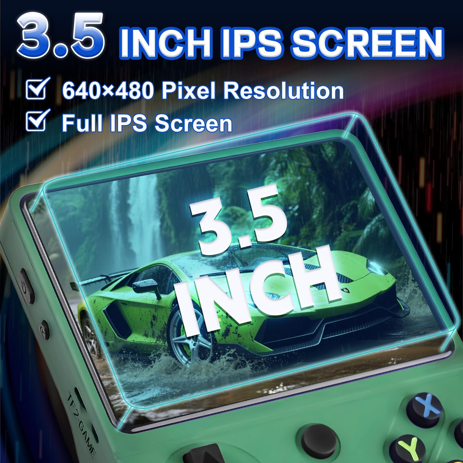 Colourbing RG36PRO 3.5 inch IPS display delivers crisp retro visuals.