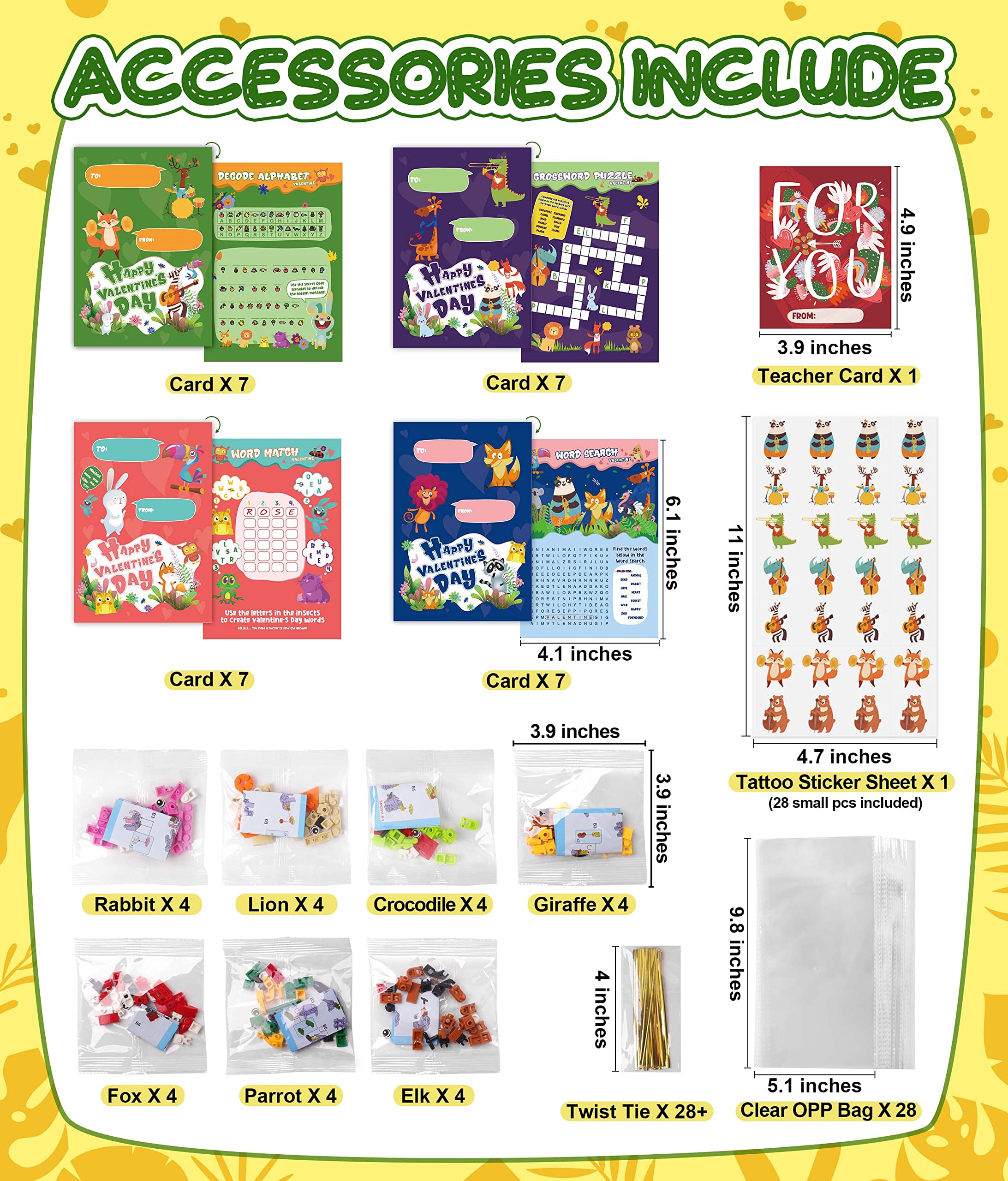 Colplay Valentines cards 28 styles for kids to write messages.