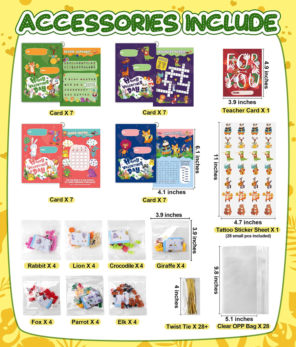 Colplay Valentines cards 28 styles for kids to write messages.
