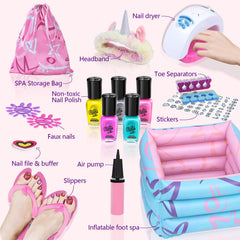 Combaybe Kids Spa Day Nail Polish Set offers vibrant colors for creative manicures