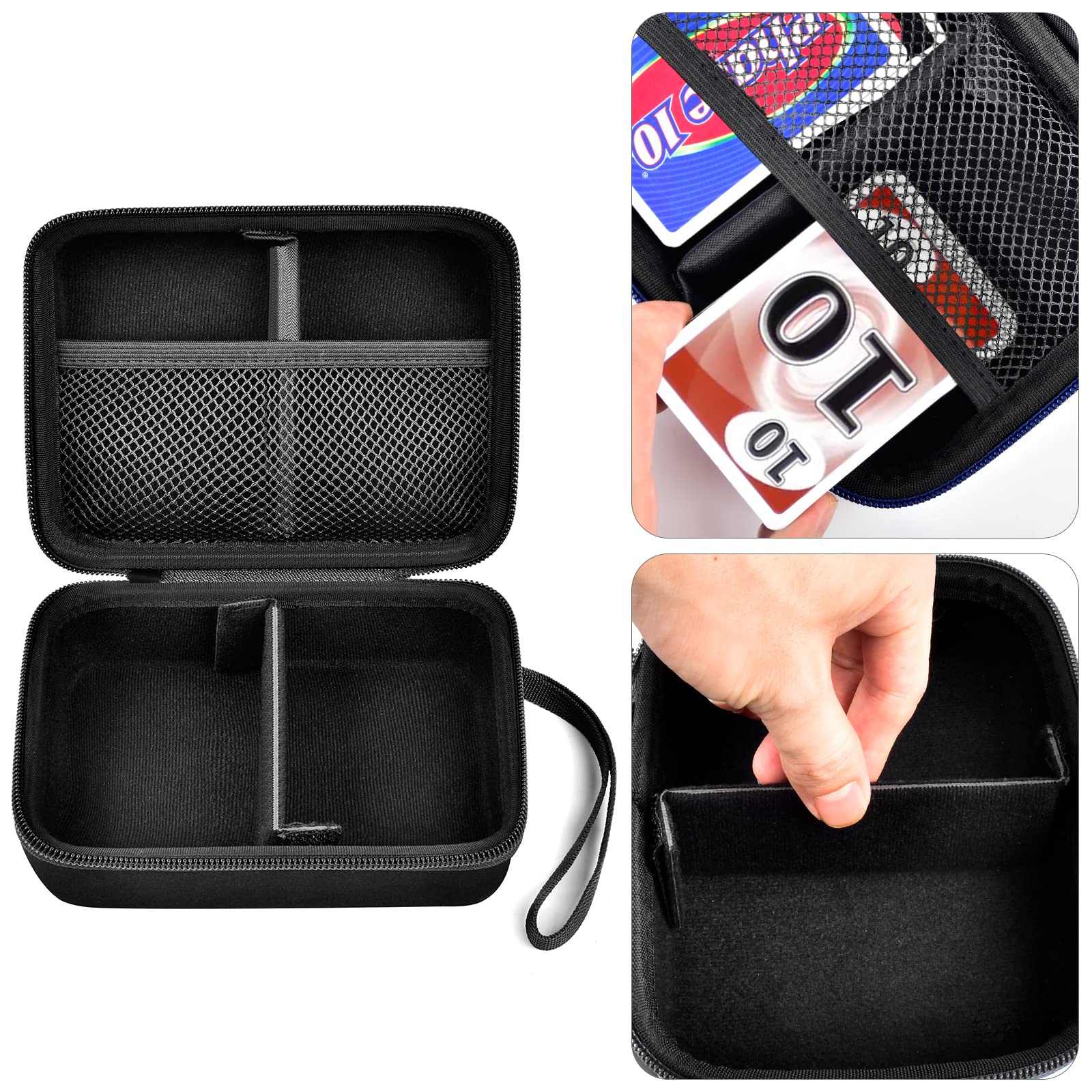 Comecase card holder case with carry handle for easy transport.