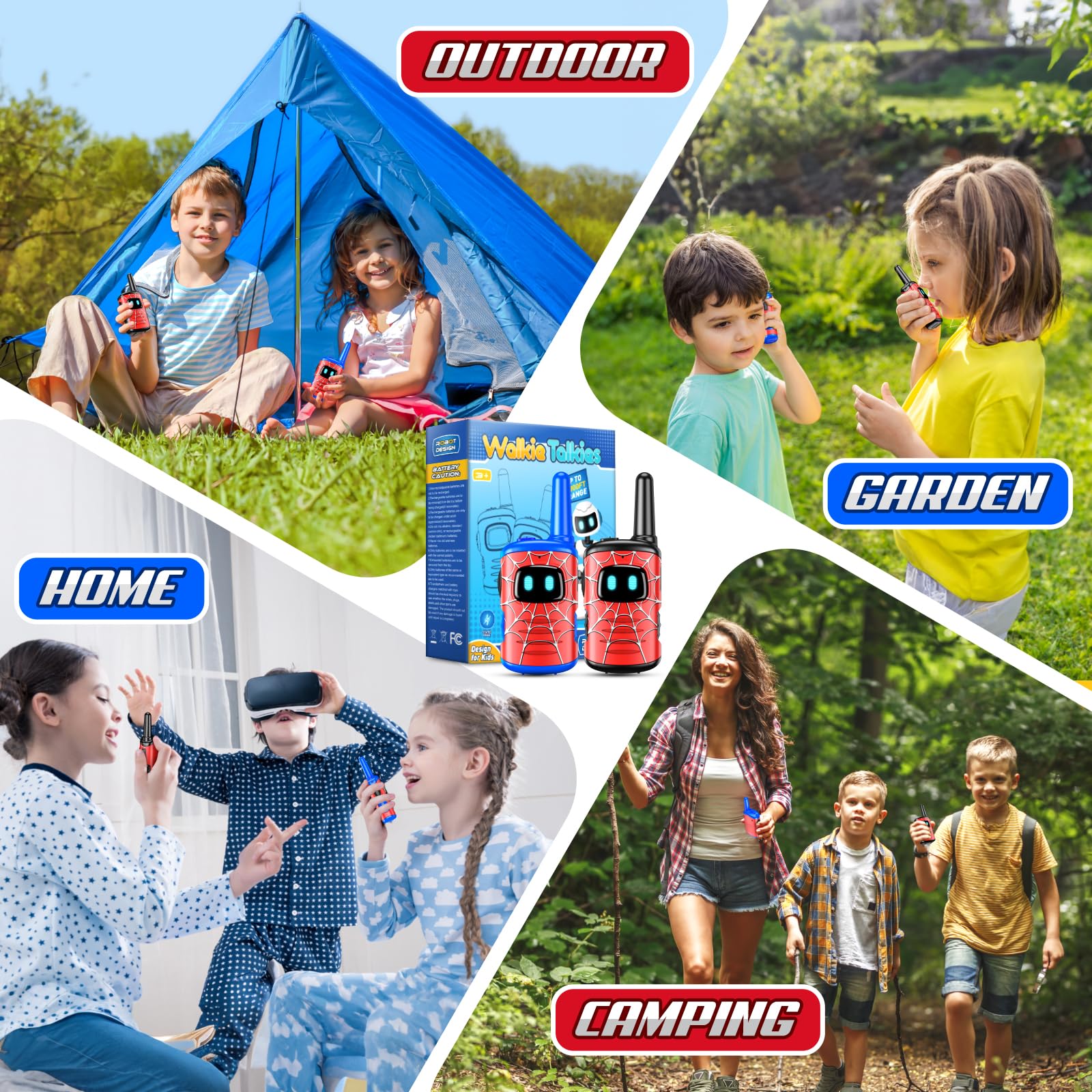 Comedyfun gift-boxed walkie talkies ready for birthday or holiday gifting.
