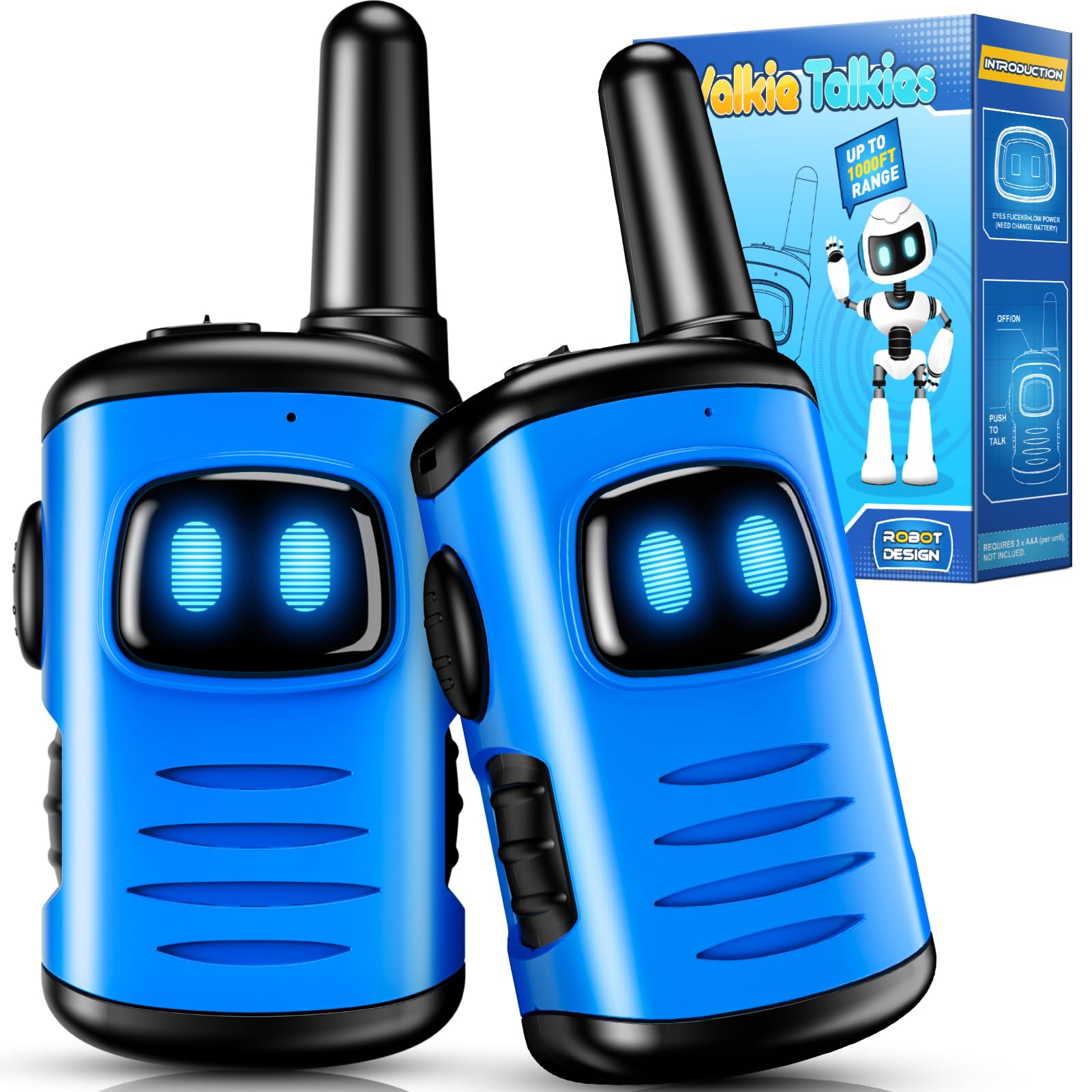 Comedyfun mini robot walkie talkies compact design ideal for small hands and on-the-go play.