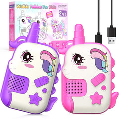 ComedyFun unicorn walkie talkie front view, kid-friendly handling for little hands.
