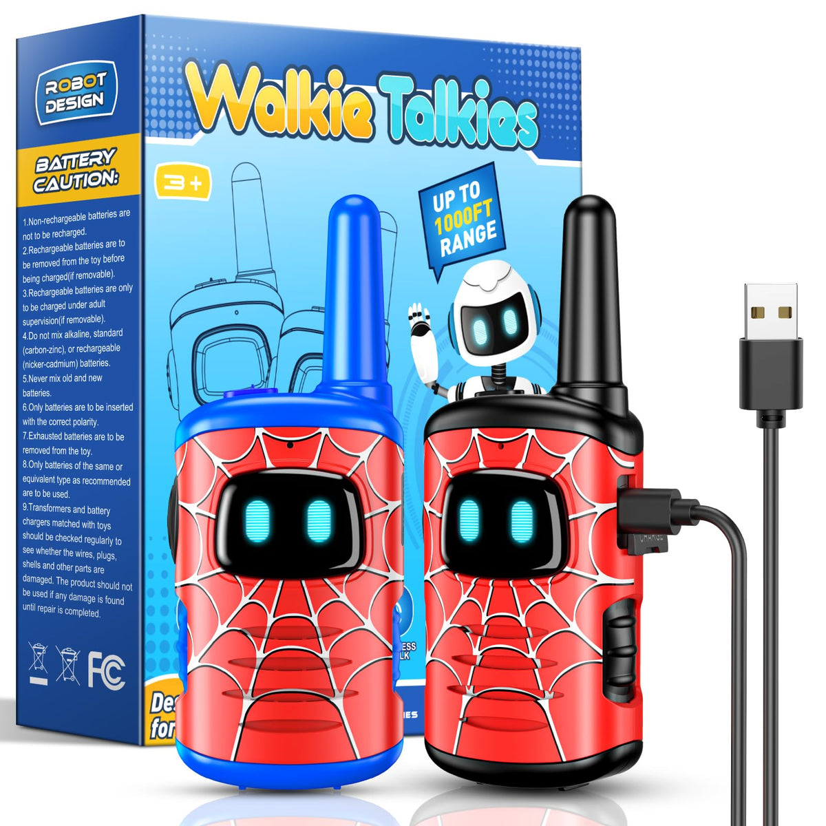 Comedyfun walkie talkie with ergonomic grip for small hands during playtime.