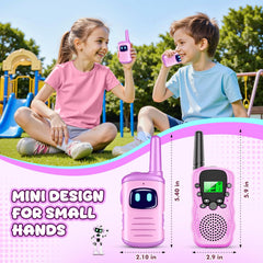 Comedyfun Walkie Talkies optional lanyard hole helps kids carry them on camping trips.