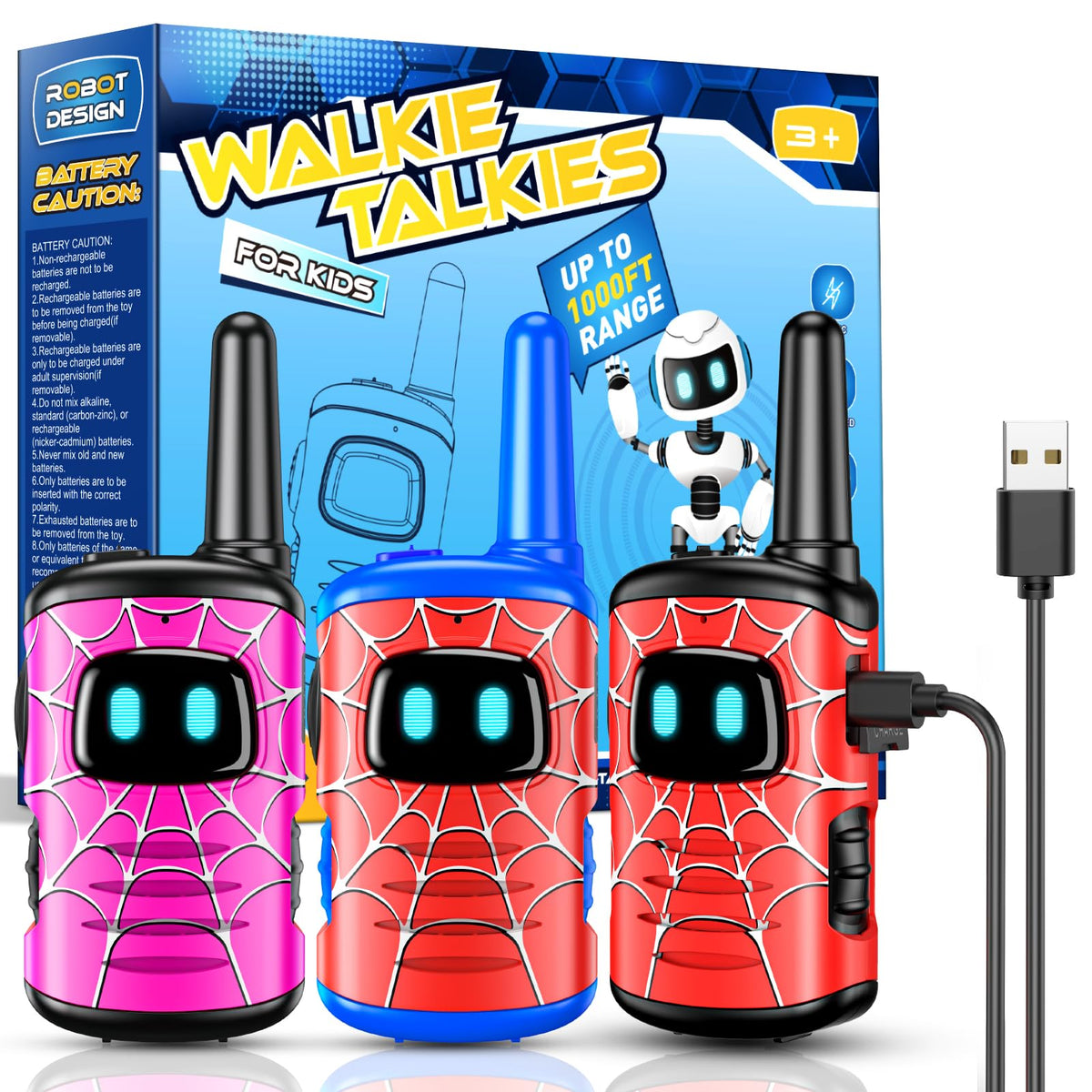 ComedyFun walkie talkies with ergonomic-hands design provide easy grip for small hands.