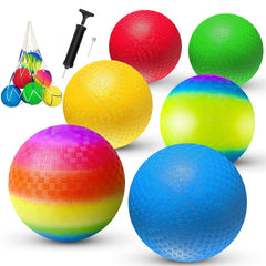 Comethu 8.5-inch playground ball front view shows durable textured surface for outdoor play.