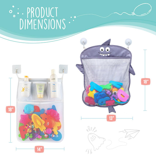 Comfylife bath toy storage net drains water for cleaner toys after bath