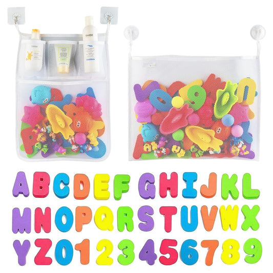 Comfylife mesh bath toy organizer net with airy gaps for quick drying