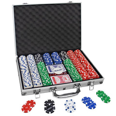 Comie poker chips 500pc set close-up showing durable casino-style chips for home games.