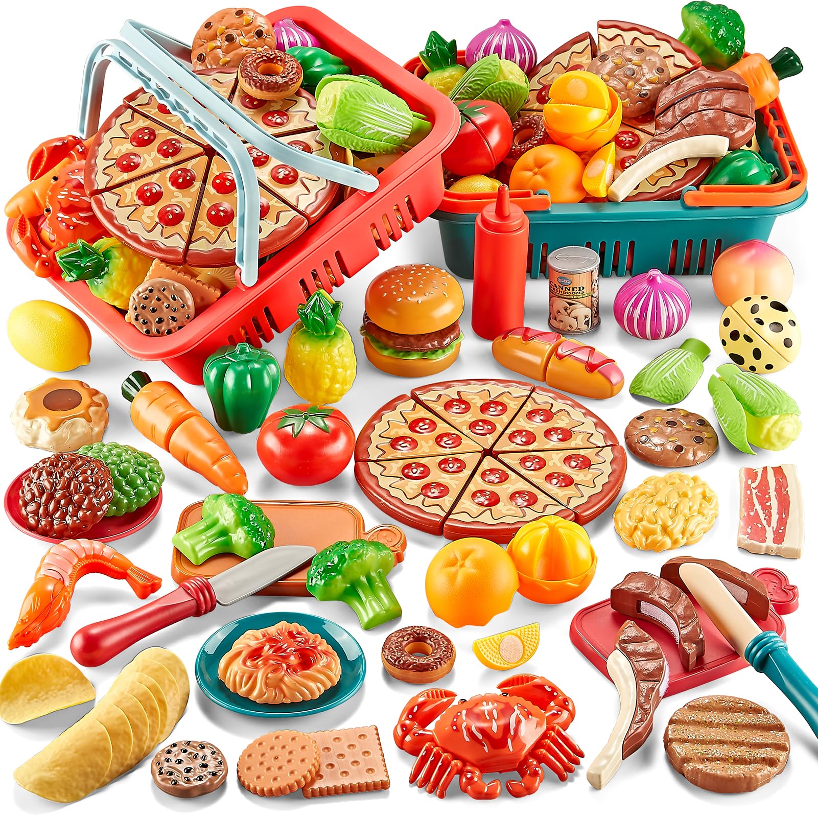 Comirth pizza toy with toppings for imaginative cooking play.