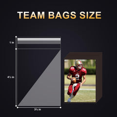 Comnge 500ct team bag in crystal-clear material showcases card details