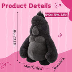 Comnonage gorilla plush makes a thoughtful gift for kids and teens