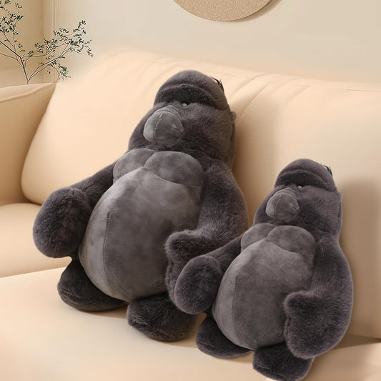 Comnonage plush gorilla with soft velvet fabric for cozy snuggles