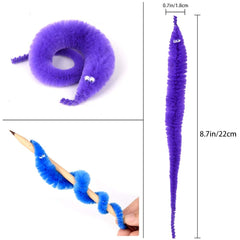 Comonc magic worms colorful cluster showing random colors for party props