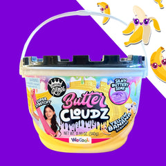 Compound Kings Fluffy Butter Cloudz bucket open lid with ready-to-play slime
