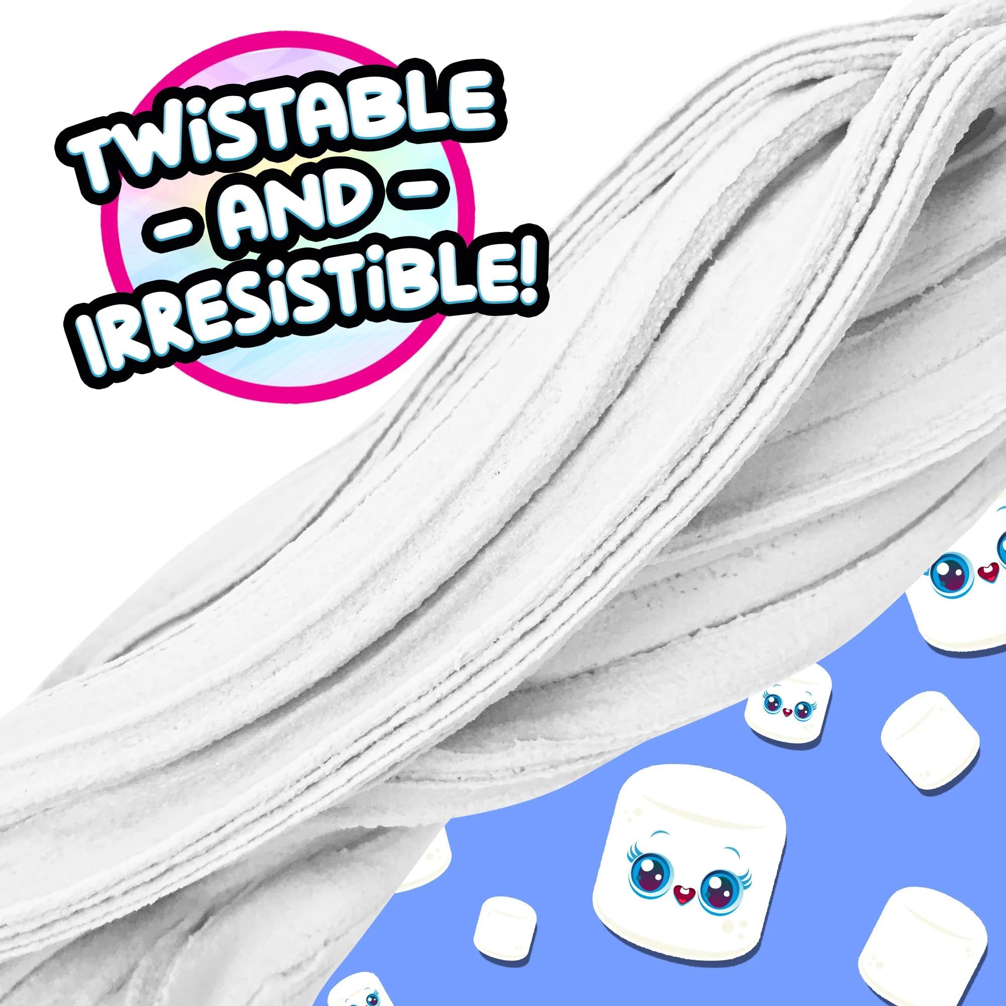 Stretchy Cloudz demo: kids poke, pull and mold the smooth compound.
