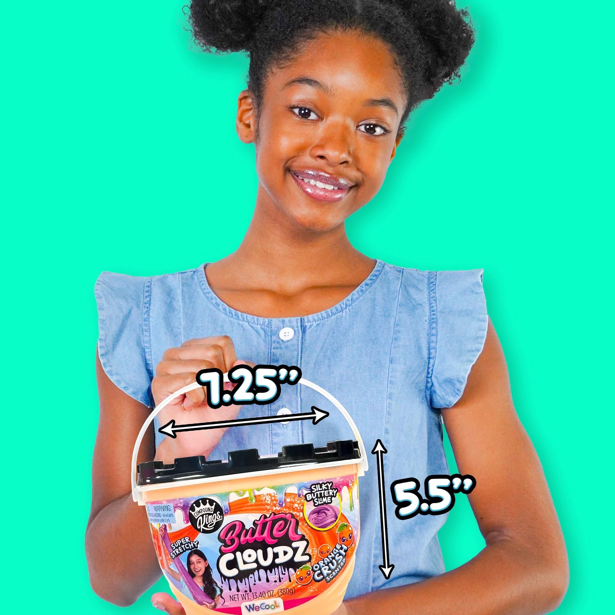 Compound Kings slime for kids play in vibrant color and stretchy resilience.
