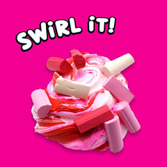 Compound Kings swirl slime close-up highlighting vibrant mix and scent
