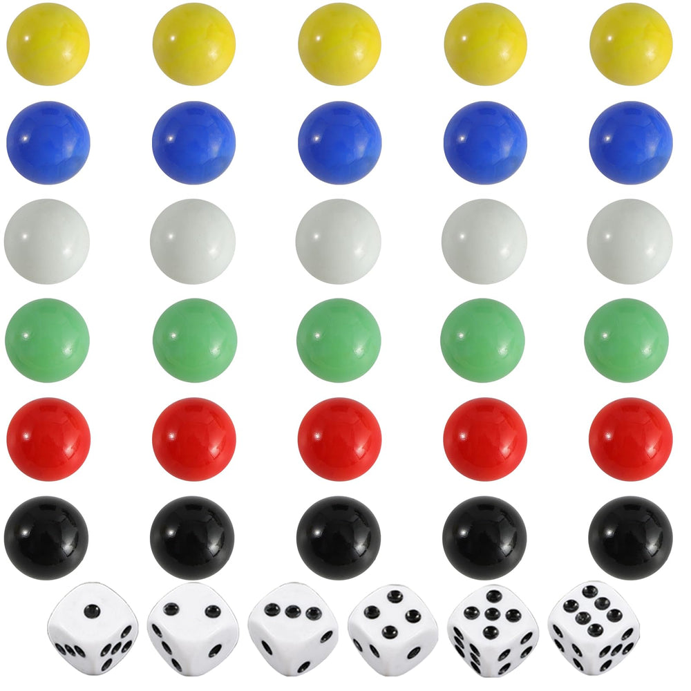COMSREV glass marbles in six colors ready for colorful gameplay on the board