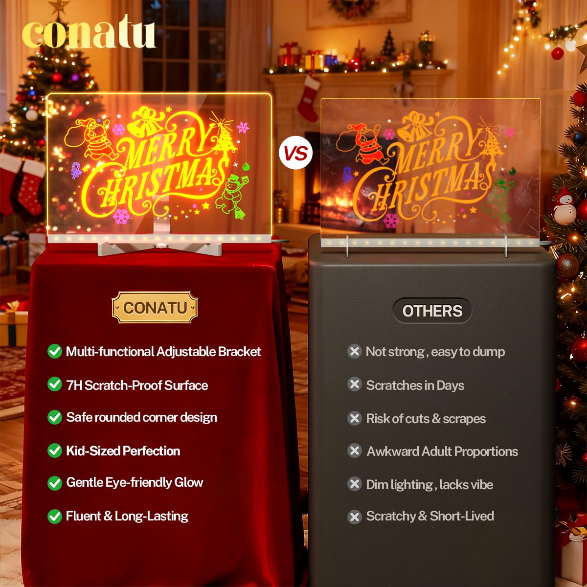 Conatu bright marker set for crisp, erasable lines