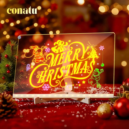 Conatu dry-erase light-up board with markers for interactive art sessions
