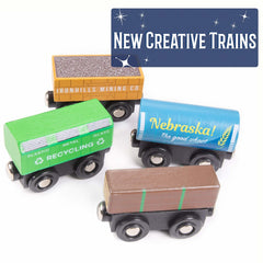 Conductor Carl Playtime Express coal train brings rugged industrial charm