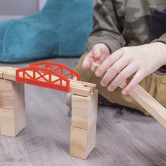 Conductor Carl wood ascending track 8.5-inch pair supports evolving layouts.
