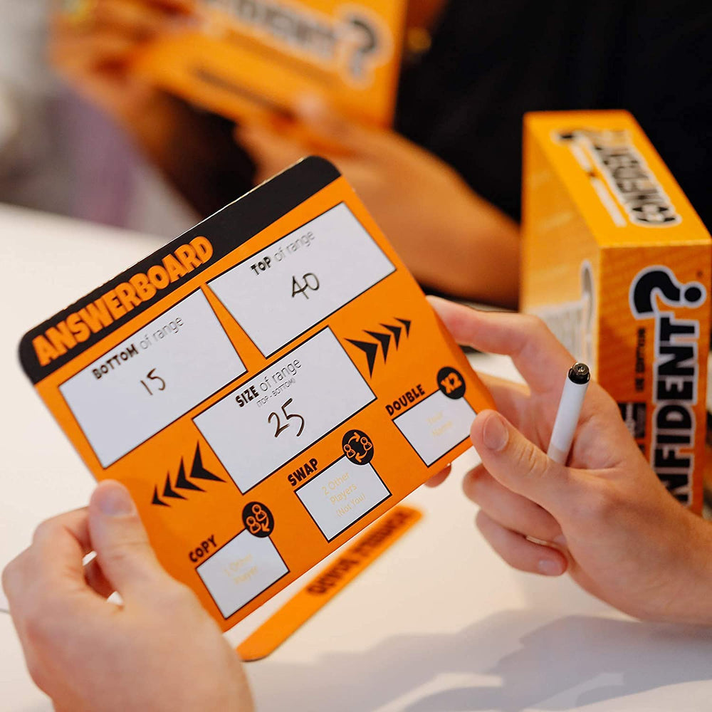 A 30-minute CONFIDENT? session shown for efficient and fun game nights.