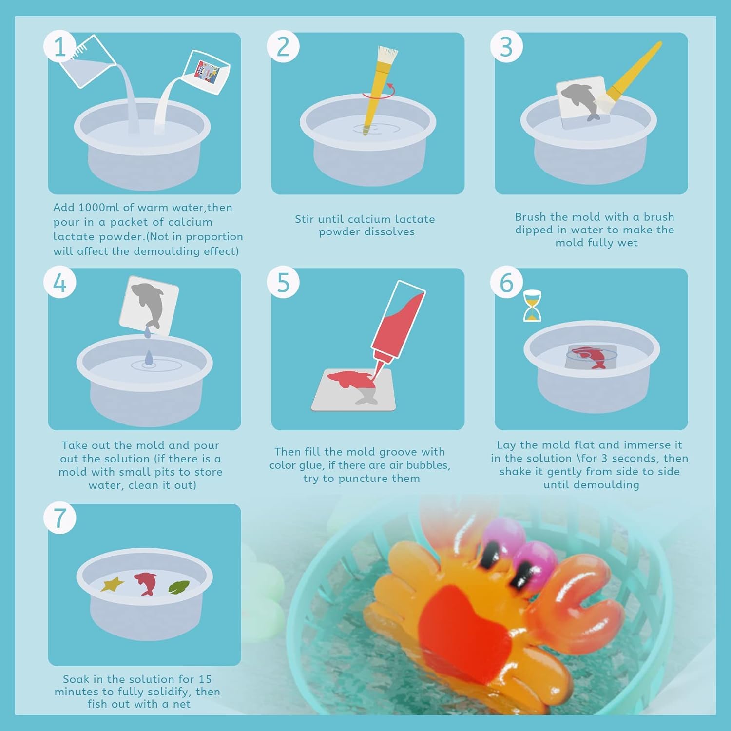 Coniuty color gel bottles enabling bright water coloring sessions.